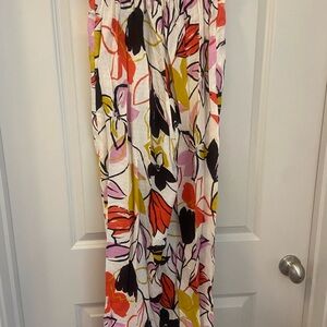 Floral Print Wide-Leg Pants